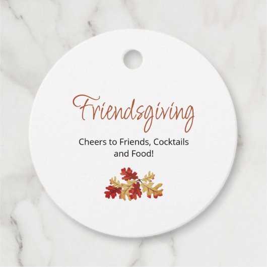 Modern Friendsgiving Fall Foliage Erntedank Geschenkanhänger (Vorderseite)
