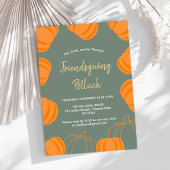 Modern Friendsgiving Potluck Pumpkin Sage Einladung