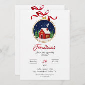 Modern Friendsmas Holiday Party Invitation Einladung (Vorne/Hinten)