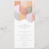 Modern Fringe Wedding Program Card Programm (Vorderseite)