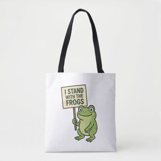 Modern Frog Lover Tote Tasche (Vorderseite)