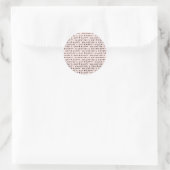 Modern Frohe Valentinstag Runder Aufkleber (Tasche)