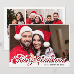 Modern Frohe Weihnachten 4 PHOTO Gruß