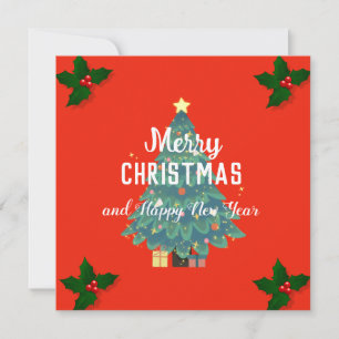 Modern Frohe Weihnachten & ein glückliches neues J
