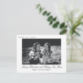 Modern Frohe Weihnachten & Happy New Year Foto Car (Stehend Vorderseite)