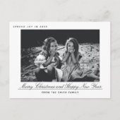 Modern Frohe Weihnachten & Happy New Year Foto Car (Vorderseite)