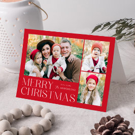 Modern Frohe Weihnachten Rot 4 Foto