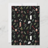 Modern Frohe Weihnachten Roter Berry Botanischer K (Rückseite)