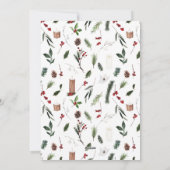 Modern Frohe Weihnachten Roter Berry Botanischer K (Rückseite)