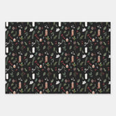 Modern Frohe Weihnachten Roter Berry Botanischer K Geschenkpapier Set (Vorderseite 3)