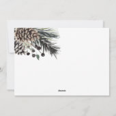 Modern Frohe Weihnachten Winter Pinecone Botanisch (Rückseite)