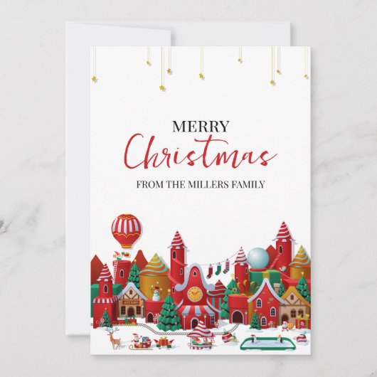 Modern Frohe Weihnachten Wunderland (Vorderseite)