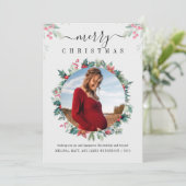 Modern Frohe Weihnachtsferien Fotokarte (Stehend Vorderseite)