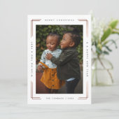 Modern fröhliche Weihnachts-Fotokarte ein Bild Karte (Stehend Vorderseite)