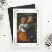 Modern fröhliche Weihnachts-Fotokarte ein Bild Karte