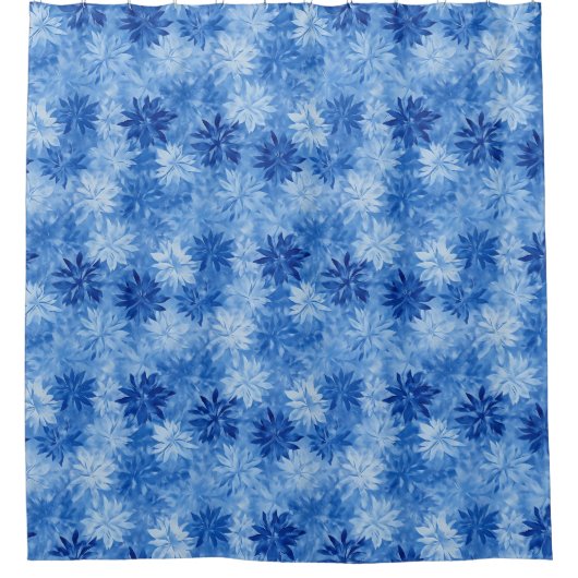 Modern Frosty Blue Duschvorhang (Vorderseite)