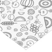 Modern Fruchtlinien-Zeichnungsmuster Kurzer Tischläufer (Ecke)