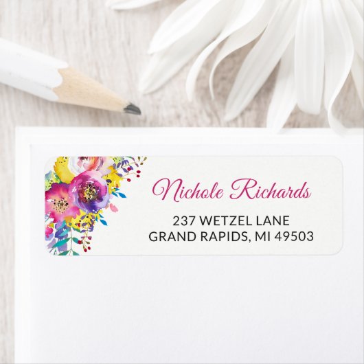 Modern Fuchsia Gold Aquarium (Insitu)