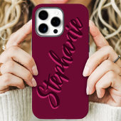 Modern Fuchsia Minimalistischer Name Case-Mate iPhone Hülle