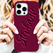 Modern Fuchsia Minimalistischer Name Case-Mate iPhone Hülle