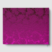 Modern Fuchsia Rosa Weißes Elegantes Hochzeitsmono Gästebuch (Rückseite)