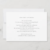 Modern Full Foto Bold Wedding Dankeschön Card Dankeskarte (Rückseite)