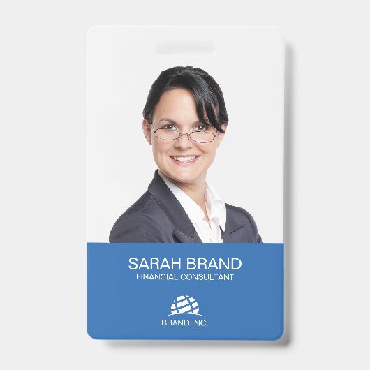 Modern Full Foto Business ID Ausweis (Vorderseite)
