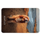 Modern Full Foto Dog PET White Magnet (Horizontal)