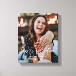 Modern Full Foto Newlyweds Couple Leinwanddruck