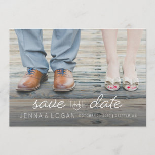 Modern Full Foto Save the Date Card