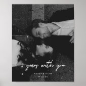 Modern Full Foto Wedding 3rd Anniversary Couple Poster (Vorne)