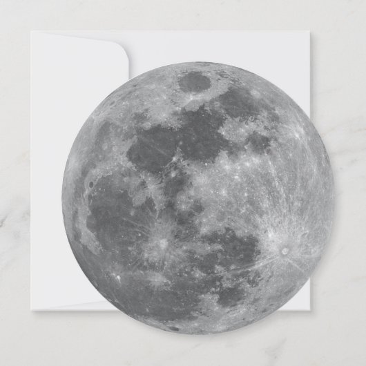 Modern Full Moon Weeding Einladung (Rückseite)