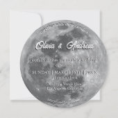 Modern Full Moon Weeding Einladung (Vorderseite)