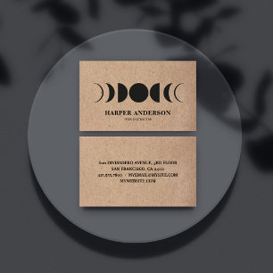 Modern Full Moon Yoga Instructor Beruflich Visitenkarte