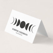 Modern Full Moon Yoga Instructor Beruflich Visitenkarten (Vorderseite)