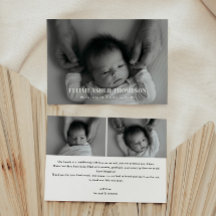 Modern Full Photo Black & White Baby Birth