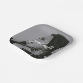Modern Full Photo Script Custom Graduation Party Pappteller (Gewinkelt)