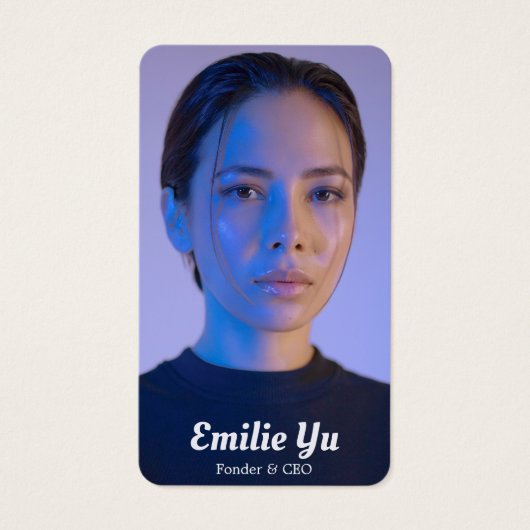 Modern Full Vertikal Foto Business Card (Vorderseite)
