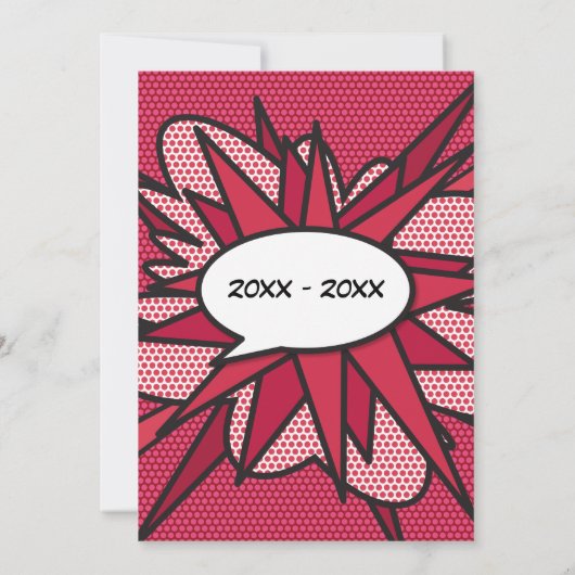 Modern Fun 40 th Ruby Wedding Jubiläum Einladung (Rückseite)