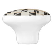 Modern Fun Abstract Striped Snake | Snake Lovers Keramikknauf (Seitenansicht)