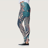 Modern Fun Abstrakt Black Zebra Streifen Wild Safa Leggings (Links)