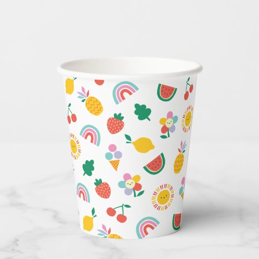 Modern Fun and Colourful Graphic Pappbecher (Rückseite)