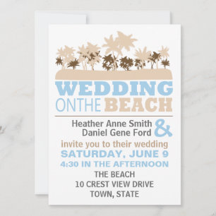Modern Fun Beach Hochzeiten Themeneinladungen Einladung