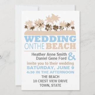 Modern Fun Beach Hochzeiten Themeneinladungen Einladung