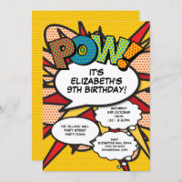 Modern Fun Birthday Party Comic buchen jedes Alter