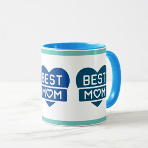 Modern Fun Blues Beste Mutter Zwei Töne Tasse