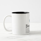 Modern Fun Boyfriend Definition Foto Zweifarbige Tasse (Links)