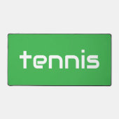 Modern Fun Bright Green Classy White TENNIS Text Schreibtischunterlage (Vorderseite)