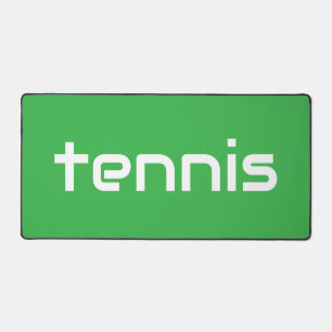 Modern Fun Bright Green Classy White TENNIS Text Schreibtischunterlage