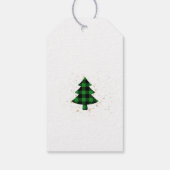 Modern Fun Buffalo Karierter Weihnachtsbaum Geschenkanhänger (Rückseite)